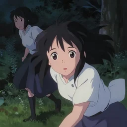 anime visual, portrait of a young female at the park at night, low light, cute face by ilya kuvshinov, yoh yoshinari, makoto shinkai, dynamic pose, dynamic perspective, matte print, cel shaded, flat shading mucha, rounded eyes, moody, detailed facial features, boogiepop phantom