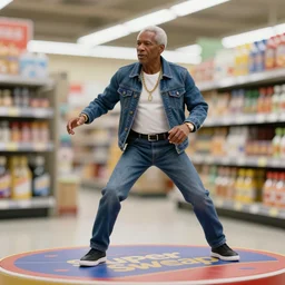 5 5 mm photo stevie wonder competing on super market sweep. dof. bokeh. by artgerm and greg rutkowski. highly detailed 8 k. intricate. lifelike. realistic sony a 7 r iv. soft light. cinematic processing