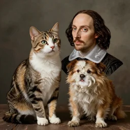 As Shakespeare said, cats and dogs became lovers, super resolution, 4k