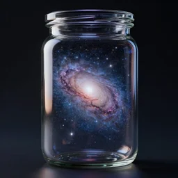 milky way of stars in a shiny glass jar, hyperrealistic, 8k, trending on artstation, photorealistic, octane render, unreal engine, rim light, stylistic