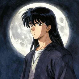 portrait, dream wanderer and the moon, watercolor, dramatic lighting, cinematic, establishing shot, extremely high detail, foto realistic, cinematic lighting, pen and ink, intricate line drawings, by Yoshitaka Amano, Ruan Jia, Kentaro Miura, Artgerm, post processed, concept art, artstation, matte painting, style by eddie mendoza, raphael lacoste, alex ross