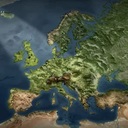 map of the middle earth in the style of google maps
