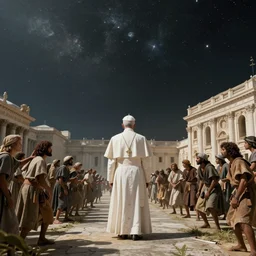 Pope leaving to colonise the space peasants