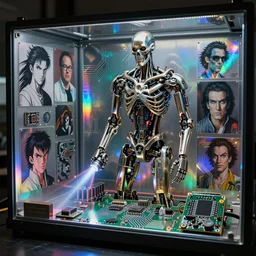 lasers, circuit board artifacts, holographic case display, terminator tech, ultrarealistic, futuristic, dramatic lighting, electrical details, high details, 4 k, 8 k, best, accurate, trending on artstation, photorealism, digital painting, style of peter mohrbacher, vitaly bulgarov, caravaggio, hajime sorayama, dali, boris vallejo