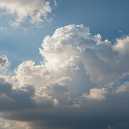 beautiful billowing clouds with blue skies and sun - rays shining through. in the style of an incredibly awe - inspiring bruce pennington thomas cole and grimshaw digital art mural painting. unreal engine, 4 k, octane render, matte, exquisite detail