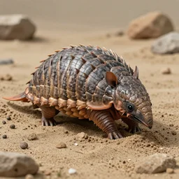 A armadillo made of sand, highly detailed, fantasy art