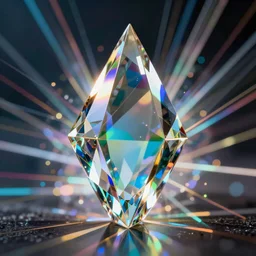 art of tokujin yoshioka crystal prism in direct reflection of light that refract and bounce infinite rays of colour, chrome anodized iridescent!, colorfull, cinematic focus, volumentric lights, 8 k, octane render