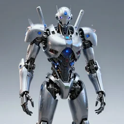 beautiful cybernetic mechanoid by wlop