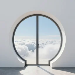 circular gate in a white wall, leading to heaven. modern architecture. fantasy. detailed. smooth. sharp focus. trending on artstation. artist greg rutkowski.