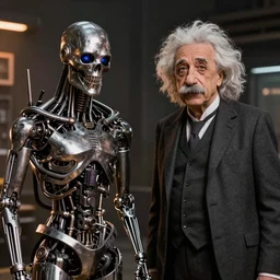 tne terminator meets albert einstein, unreal engine
