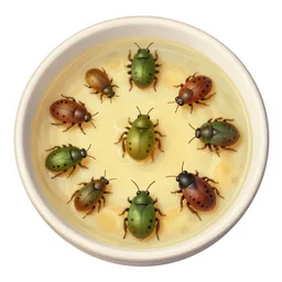 a soup of bugs