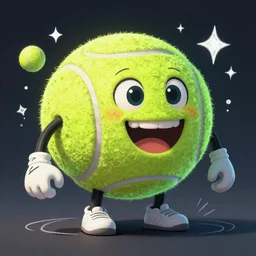 a tennis ball monster ,tennis ball, chalk, digital art, fantasy, magic, trending on artstation, ultra detailed, professional illustration by Basil Gogos