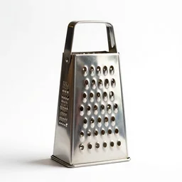 pastel cheese grater, photorealistic, isolated on a pure white background, centered, entire object in frame, sharp focus, soft studio lighting