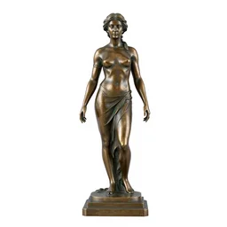 antique bronze sculpture, clean 3d render, octane render, isolated on a pure white background, centered, entire object in frame, sharp focus, soft studio lighting