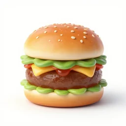 hamburger made of jellybeans