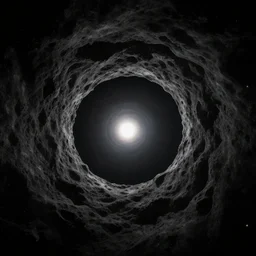 a black hole with the observable inside of it