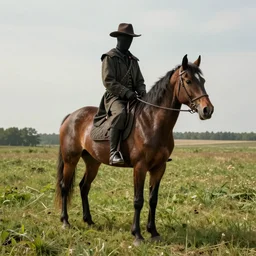 the headless horseman, photorealistic, wide angle portrait