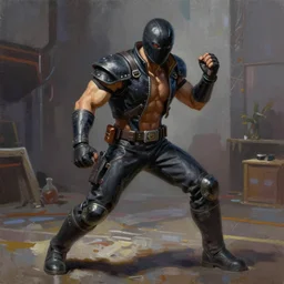 shadow fight 2 in real life hyper realistic oil painting
