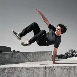 adam driver doing parkour n 4