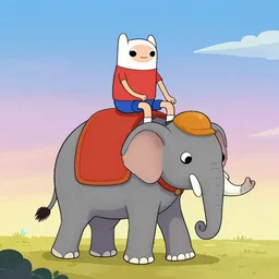richard ayoade riding the ancient psychic tandem war elephant from adventure time