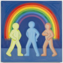 🌈 🕳!!!!! by shusei nagaoka, david rudnick, airbrush on canvas, pastell colours, cell shaded