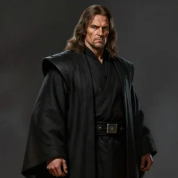 portrait of a man by greg rutkowski, old sith lord, he looks like stephen lang, tall, muscular, and strong star wars expanded universe, wearing black robes, he is about 2 0 years old, highly detailed portrait, digital painting, artstation, concept art, smooth, sharp foccus ilustration, artstation hq