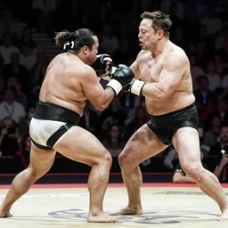 elon musk in sumo fight