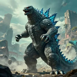 godzilla, fantasy, greg rutkowski
