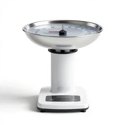 scandinavian kitchen scale, stylized 3d render, isolated on a pure white background, centered, entire object in frame, sharp focus, soft studio lighting