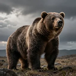 , massive werebear, in the style of braulio amado