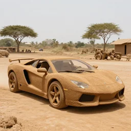 West African supercar made of mud bricks