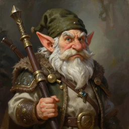 a beautiful portrait painting of a rpg gnome archaeologist, portrait fantasy art, pathfinder, world of warcraft, art by keith parkinson and greg rutkowski and tim hildebrandt