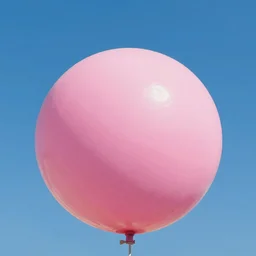 Big pink sphere surrounded by blue sky, beautiful digital painting by [INSERT ARTIST NAME HERE],