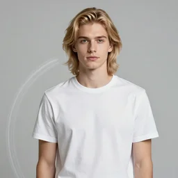 handsome young man with shoulder length blond hair, half body shot, path traced, highly detailed, high quality, digital painting, alena aenami, lilia alvarado, shinji aramaki, karol bak, alphonse mucha, tom bagshaw