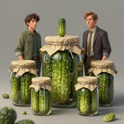 a fantasy world of pickle jars by vladimir kush and jacek yerka, highly detailed, studio lighting, surreal, artstation, deviantart