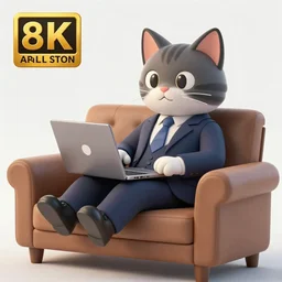 cat in a suit doing business, detailed couch, very detailed, 8k Resolution, Studio Quality lighting, trending on artstation, video game art