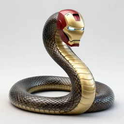 iron man as a snake, artist, art, high quality, smooth,