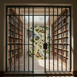 jail map, technical drawing, architectural, library
