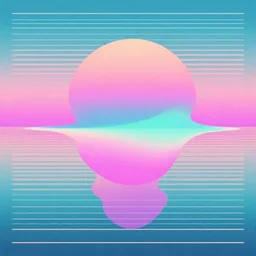 retro vaporwave pastelpunk abstract gradient synth visualizer