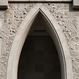 a highly detailed digital photo of a pointed shape archway made of stone, architectural photography, architecture, high resolution, 8 k