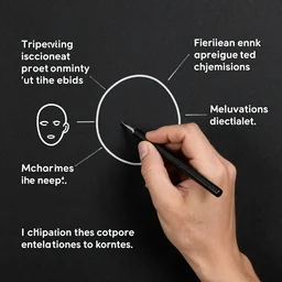 Meta-draw as I process with due explanation of the process.