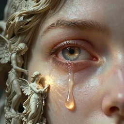 beautiful very extreme closeup eye, weeping scream angels, angel of grief, stone statues, beautiful woman body, unreal engine, greg rutkowski, loish, rhads, beeple, tom bagshaw, alphonse mucha, global illumination, detailed and intricate environment