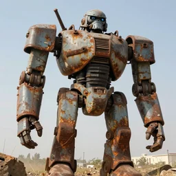 giant ancient robots from 4 0 0 0 bc, rusted and broken
