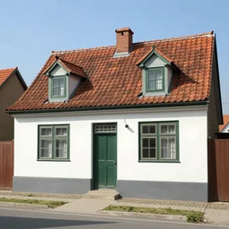 the front side of a commoners house, year 1 9 7 1