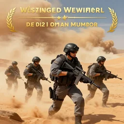 special forces in grey uniforms black armored vests and black helmets in mali desert sandstorm, epic, by victo ngai, kilian eng vibrant colours, dynamic lighting, digital art, winning award masterpiece, fantastically beautiful, illustration, inspired by beksinski and dan mumford, trending on artstation, by greg rutkowski, 8 k