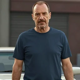 Jonathan Banks aka Mike Ehrmantraut from Better Call Saul as a GTA character portrait, Grand Theft Auto, GTA cover art