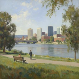 spokane riverfront park painting by thomas cole