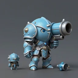 a plasma machine gun, variuos items, game assets tiny, small, miniature , short, pale blue armor, cute and adorable, pretty, beautiful, DnD character art portrait, matte fantasy painting, DeviantArt Artstation, by Jason Felix by Steve Argyle by Tyler Jacobson by Peter Mohrbacher, cinematic lighting