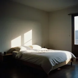 A bedroom designed by Nam June Paik, 35mm film, long shot