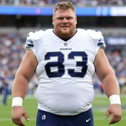 official photo of a fat nfl player named glorp doop